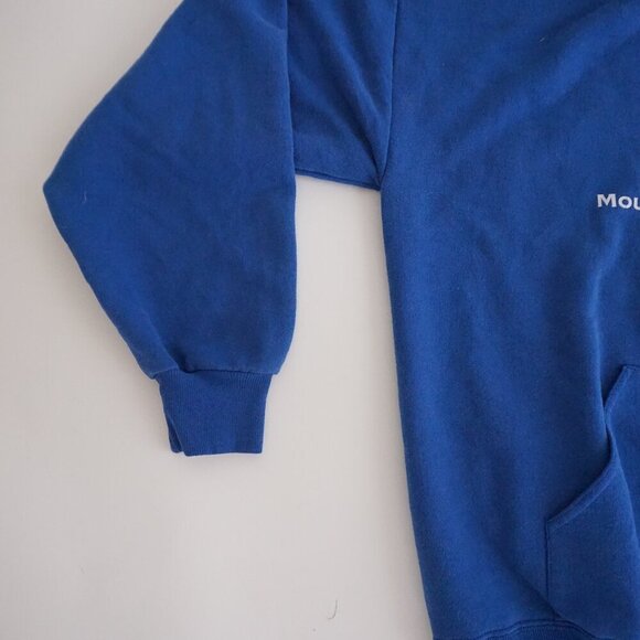 VTG '90S Mountaineer Middle Collegiate Blue Cotton Hoodie Sweatshirt Jerzees XL - Picture 9 of 10